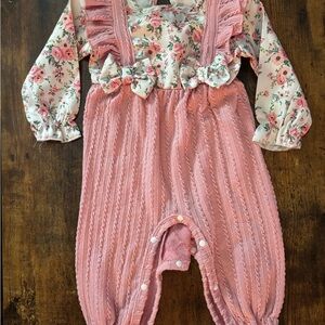 Floral Ruffle Baby Romper